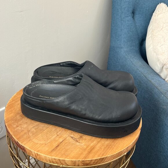 PALOMA BARCELÓ Women's Daga Platform Clogs Fashion Luxury Black Size 39 - Picture 3 of 9